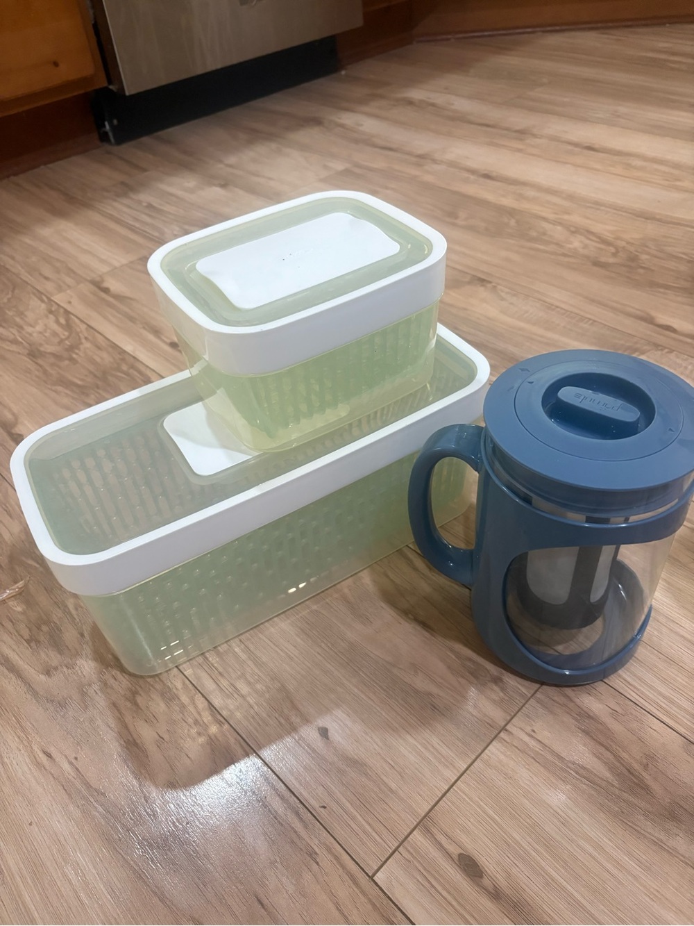 Oxo storage containers and cold brew maker